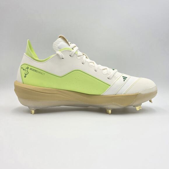 Adidas Adizero Impact MHA Men’s Sz 9 Baseball Cleats JQ8233 White Pulse Lime main image 9